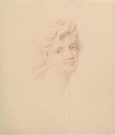 Studie van Vrouwelijk Hoofd door Edward Francis Burney