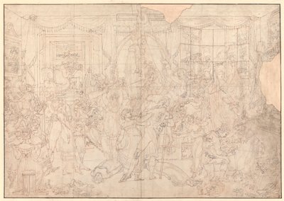 Het Elegante Etablissement voor Jonge Dames (studie) door Edward Francis Burney