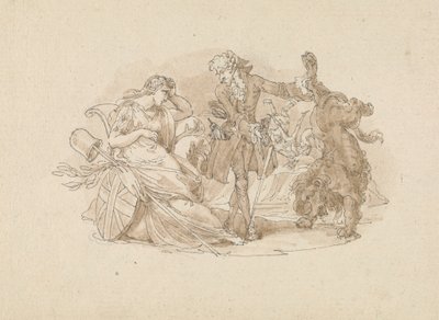 Theaterscène door Edward Francis Burney