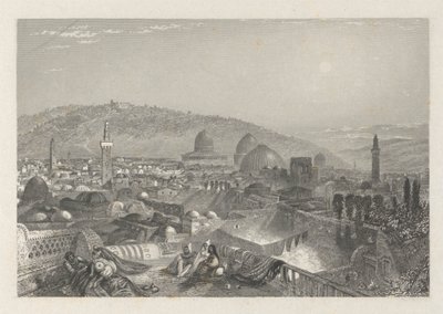 Jeruzalem vanuit het Latijnse Klooster door Edward Francis Finden