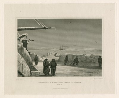 Situatie van HM Schepen Fury en Hecla, bij Igloolik door Edward Francis Finden