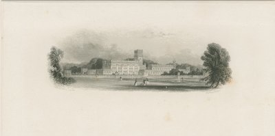 Trentham Hall (staalgravure) door Edward Francis Finden