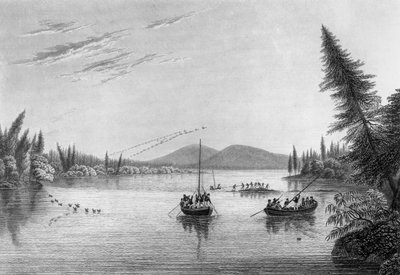 Uitzicht vanaf Morgans Rocks in Hill River, 1819 door Edward Francis Finden
