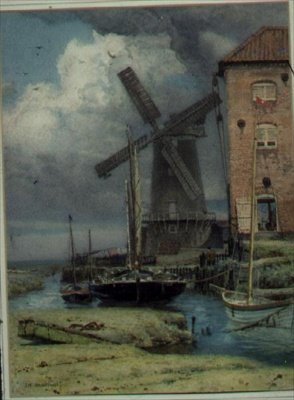 Bij Cley-Next-the-Sea, Norfolk door Edward Frederick Brewtnall