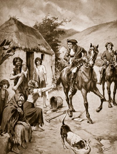 Iers leven, c.1710, illustratie uit 