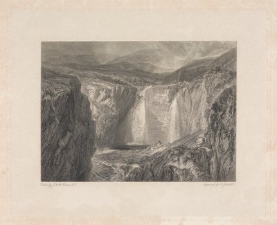Waterval van de Tees door Edward Goodall