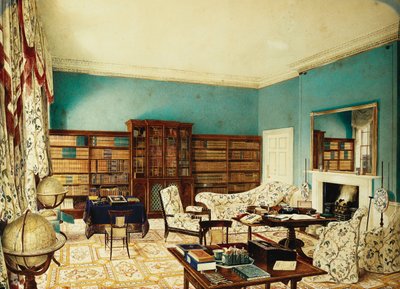 De bibliotheek, Binfield, Berkshire door Edward Hassell