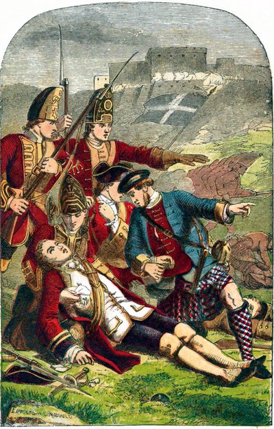Dood van generaal James Wolfe bij het beleg van Quebec, 1759 c1870 door Edward Henry Corbould