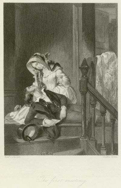 De Eerste Ontmoeting door Edward Henry Corbould