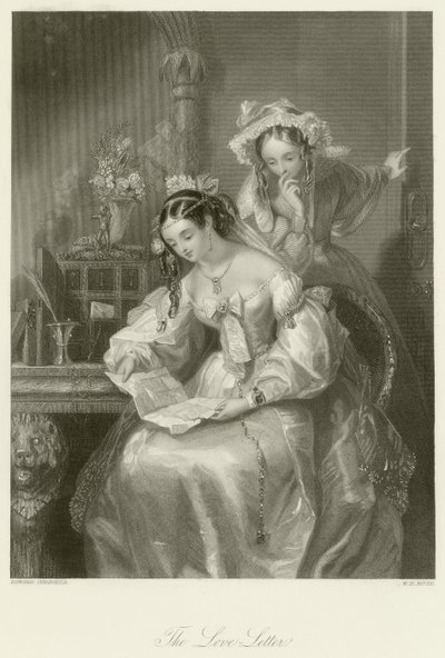 De liefdesbrief door Edward Henry Corbould