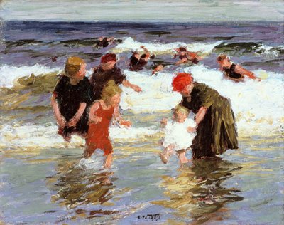 Badhuisgangers, ca. 1913 door Edward Henry Potthast