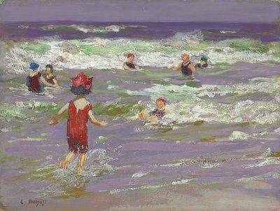 Kleine zeezwemmer door Edward Henry Potthast