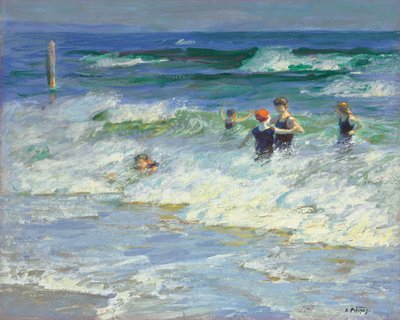 Spelen in de branding door Edward Henry Potthast