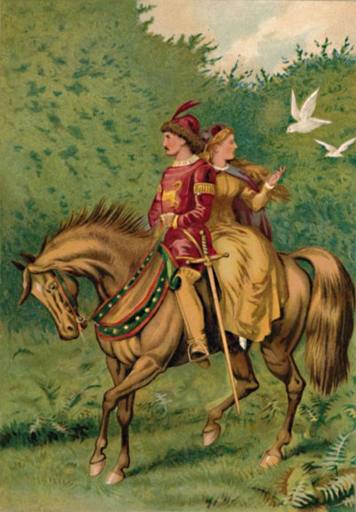 Assepoester en de Prins, 1901 door Edward Henry Wehnert