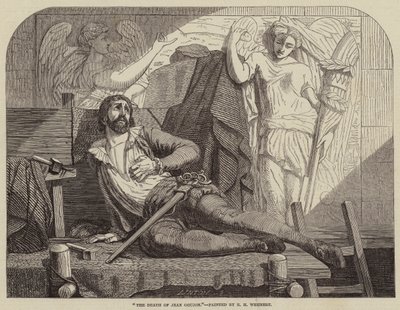 De dood van Jean Goujon door Edward Henry Wehnert
