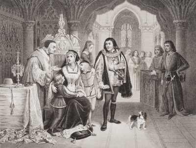 De zonen van Edward IV gescheiden van hun moeder door Richard Hertog van Gloucester, 16 juni 1483, uit 