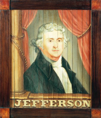 Een belangrijk herbergteken dat Thomas Jefferson en James Madison afbeeldt door Edward Hicks