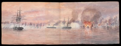 Privé geïllustreerd dagboek van Dr. E H Cree, Deel XII 1849, Uitklap tegenover pagina 73-74, 
