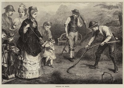 Voorbereidingen voor Croquet door Edward Hughes