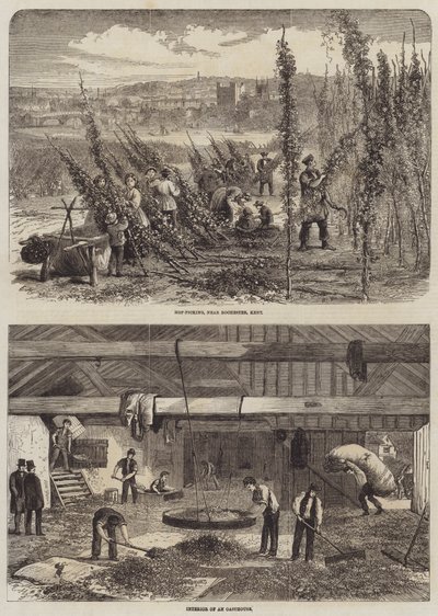 Hopplukken in Kent door Edward Hull