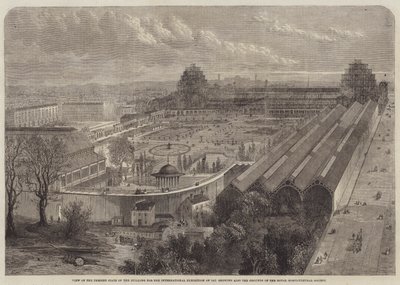 Zicht op de Huidige Staat van het Gebouw voor de Internationale Tentoonstelling van 1862 door Edward Hull
