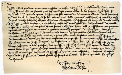 Brief van Edward IV aan Frans II, hertog van Bretagne, 9 januari 1471 door Edward IV King of England