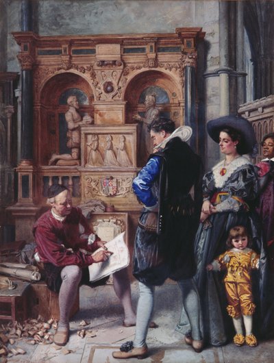 Een Bijeenkomst met de Architect, 1866 door Edward Killingworth Johnson
