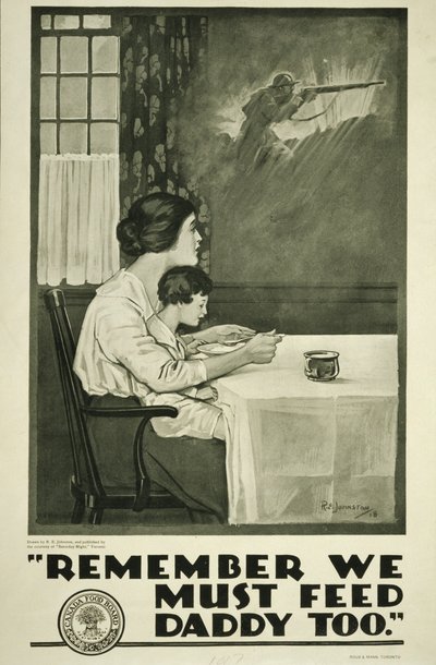 Vergeet niet dat we papa ook moeten voeden, Canada Food Board door Edward Killingworth Johnson