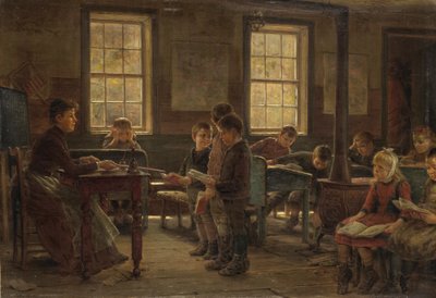 Een plattelandsschool door Edward Lamson Henry