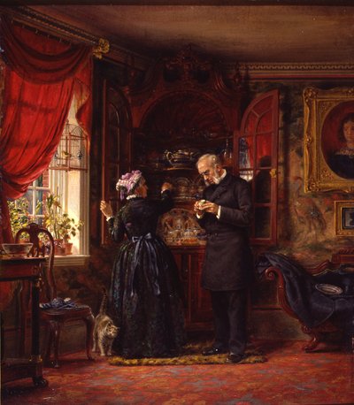 Een liefhebber van oud porselein, 1880 door Edward Lamson Henry