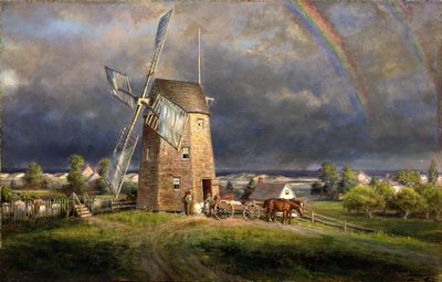 Oude Haakmolen, Easthampton door Edward Lamson Henry