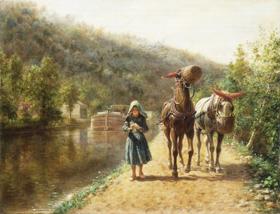 Op het jaagpad door Edward Lamson Henry