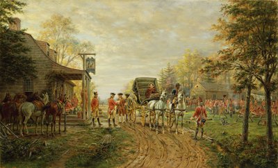 De buitenposten passeren op de oude Kingsbridge Road, 1903 door Edward Lamson Henry