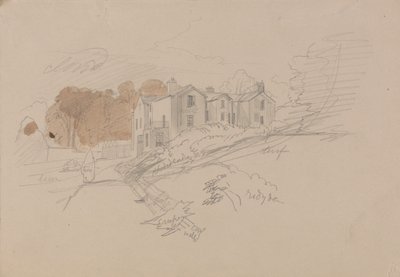 Een landhuis door Edward Lear