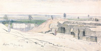 Abydos, 13:00 uur, 12 januari 1867 (134) door Edward Lear