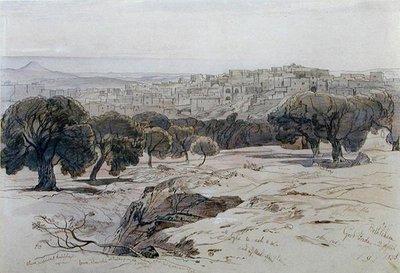 Bethlehem - Goede Vrijdag, 2 april 1858 door Edward Lear
