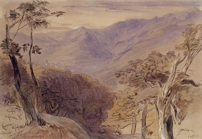 Carrara, 1861 door Edward Lear