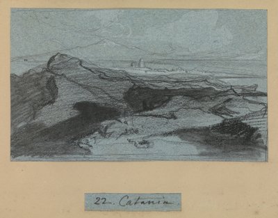 Catania, uit Zichten van Sicilië door Edward Lear