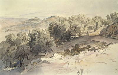 Choripiskopi, Griekenland door Edward Lear
