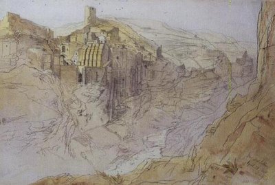 Dar Mar Sabbas, Palestina door Edward Lear