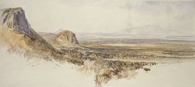 Verre Uitzicht op Borghetto en Partenico, Sicilië, 1847 door Edward Lear