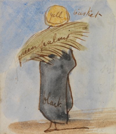 Egyptische man door Edward Lear