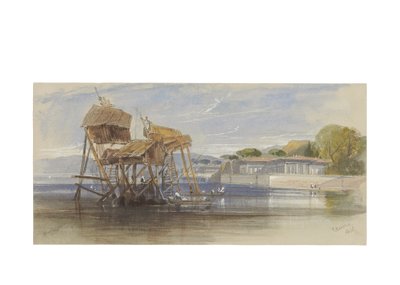 Vissershuizen aan de Bosporus, 1848 door Edward Lear