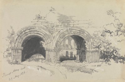 Furness Abbey Oost, 29 augustus 1836 door Edward Lear