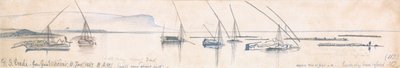 Gebel Sheikh Erfgenamen van Gau el Kebir door Edward Lear