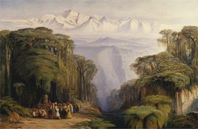 Kangchenjunga vanuit Darjeeling door Edward Lear