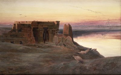 Kom Ombo Tempel, Egypte door Edward Lear