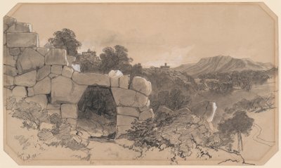 Landschap bij Segni door Edward Lear