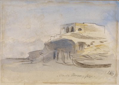 Massa Forno, Gozo, Malta, 1866 door Edward Lear