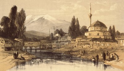 Monastir, uit Journals of a Landscape Painter in Albania and Greece, gepubliceerd in 1851 door Edward Lear